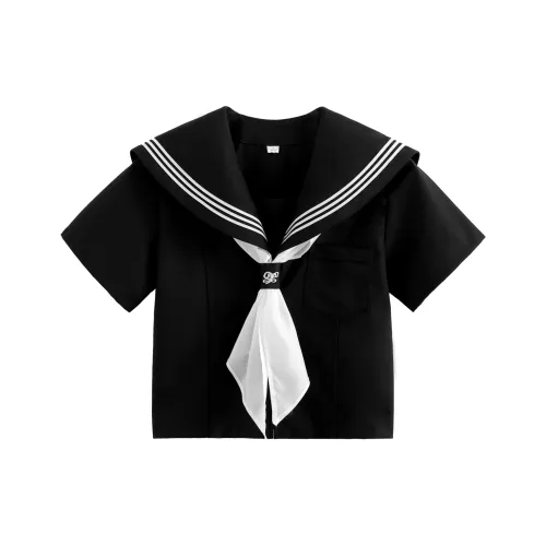 SHENBEI JK Черные Женские Рубашки