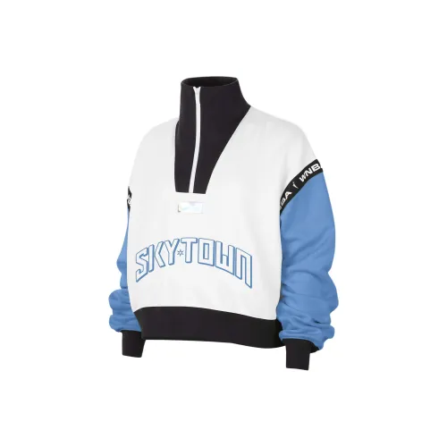 Nike NBA Чикаго Azure Куртки Пальто Женские Белый Берег Черный Черный