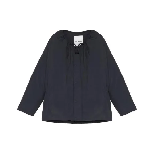 Yves Salomon FW24 Пуховик Женский Морской Синий