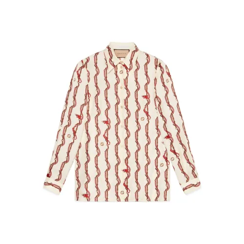 GUCCI Chinese New Year SS24 Рубашка Женская Айвори Белый