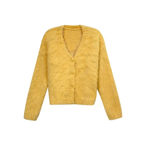 SUSANSAN Трикотаж Женский Теплый Гусь Желтый