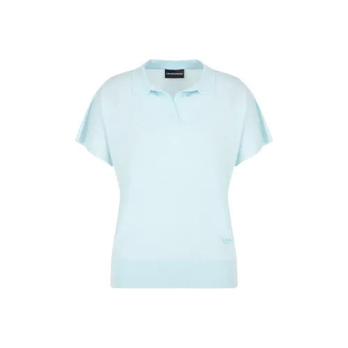 EMPORIO ARMANI Поло Женское Светло-Синий