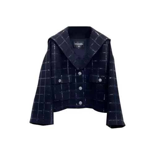 CHANEL Куртки и Пальто Женские Синие