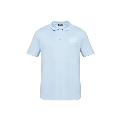 VERSACE Мужская поло рубашка синего цвета