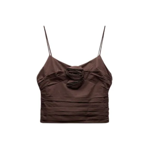 ZARA Trf Коричневые Женские Камисоли
