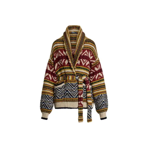 Ralph Lauren MULTI Узор Шаль Кардиган Трикотаж Женский Многоцветный