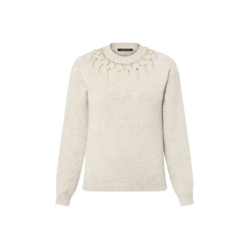 LOUIS VUITTON FW24 Кашемир Свитер Женский Бежевый