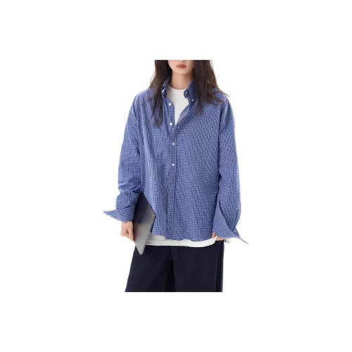 YEARNED Синие Женские Рубашки