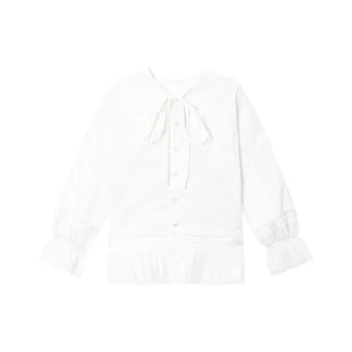 SLEEP AT 11 Рубашка Женская Белая