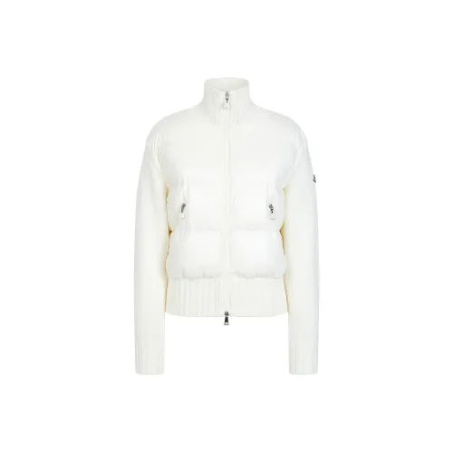 Moncler Padded Corduroy Series Белая Женская Пуховая Куртка