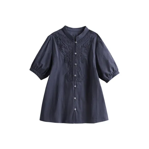 Cypress House Темно-синие Женские Рубашки