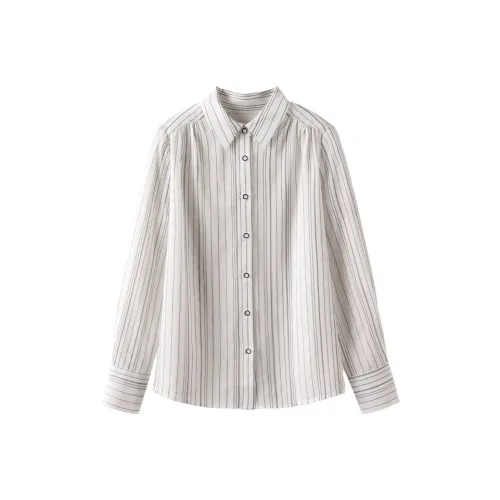 MAIGRE SIMHAT Рубашка Женская Черно-Белые Полосы