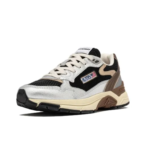 AUTRY Низкий топ Повседневная обувь Женская серебряная Черный