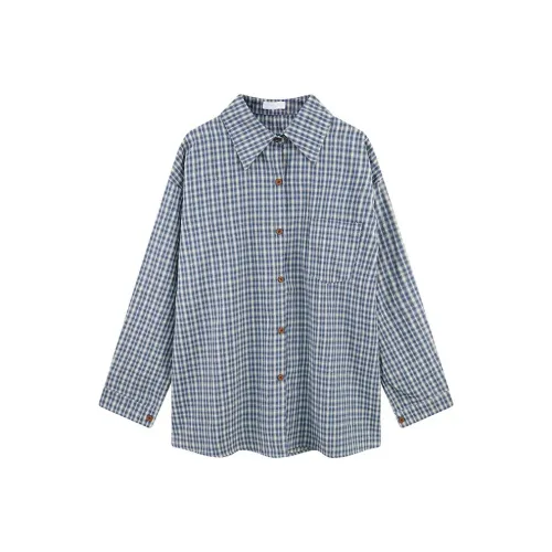 YEARNED Синие Женские Рубашки