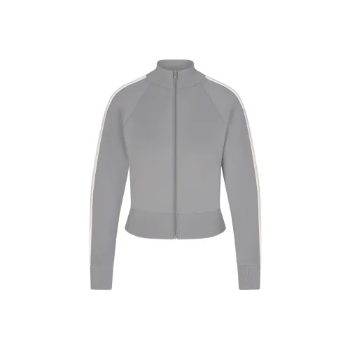 SKIMS TRACK ZIP UP Куртка Куртки Пальто Женские PACIFIC Тихоокеанский Цвет