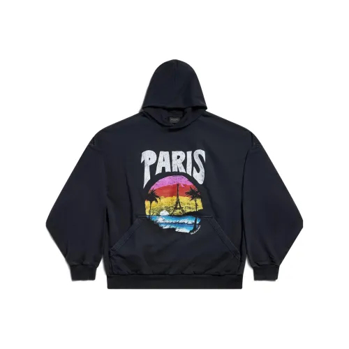 Balenciaga FW23 Свитшот Свободного кроя Женский Черный