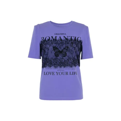 XG Серо-фиолетовые Женские Футболки