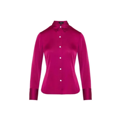 Theory Пурпурно-розовые Женские Рубашки
