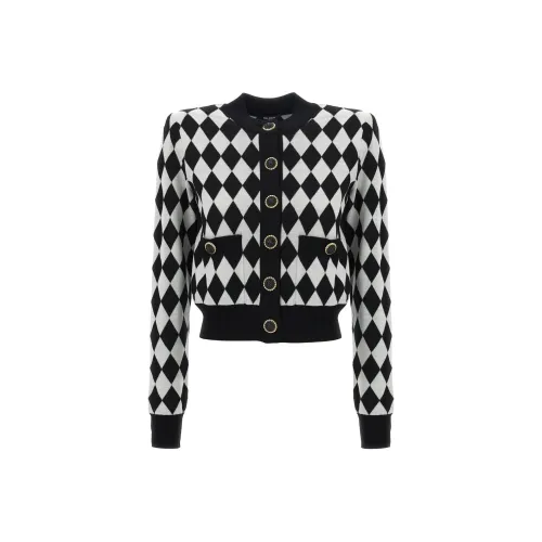 BALMAIN Куртки Пальто Женские Черный Белый