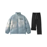 Комплект одежды (Светло-синий топ + Черные штаны с флисовой подкладкой)