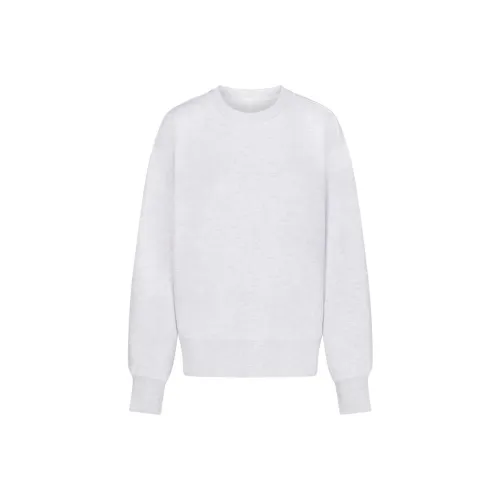 SKIMS Cotton Fleece OVERSIZED Crewneck Sweatshirt Women's Light Melange GREY Light Photinia Grey SKIMS Хлопок Флис OVERSIZED Толстовка с круглым вырезом Женская Светлый Меланж GREY Светлый Фотиния Серый