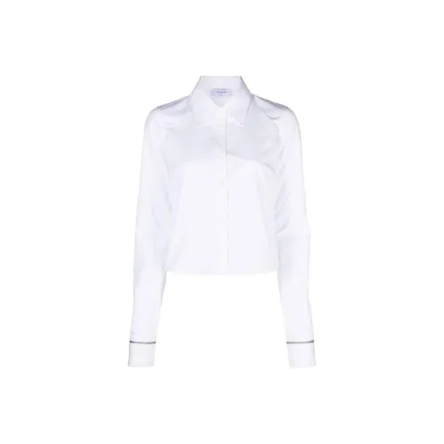 Off White Рубашка Обычный крой Женская Белая