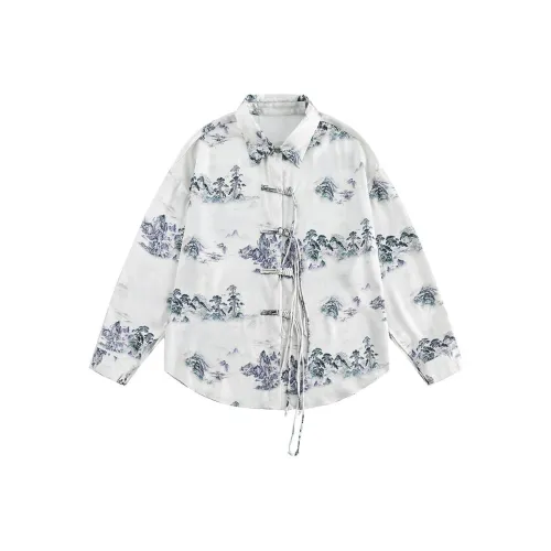 ZWMH Белая унисекс рубашка