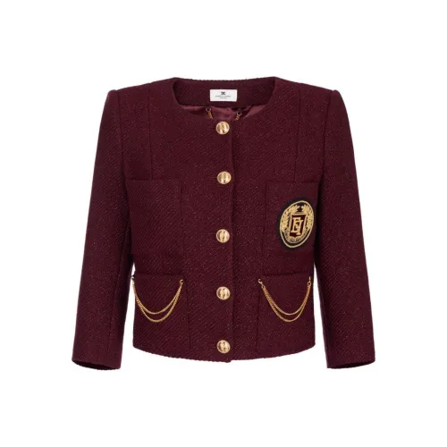 Elisabetta Franchi SS24 Куртки и Пальто Женские Бордовый