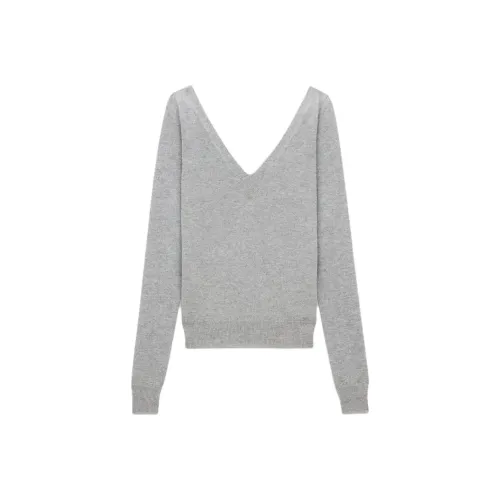 SAINT LAURENT Кашемировый свитер женский Фотиния серый