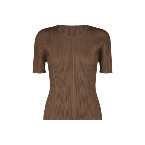 PLEATS PLEASE ISSEY MIYAKE Рубашка Женская Коричневая