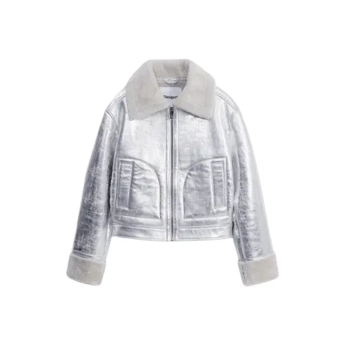 Desigual Куртки Пальто Женское Серебристое