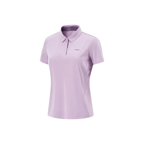 LINING Fitness Series Поло Женское Сумеречный Фиолетовый