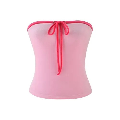 I.AM.GIA MICHELLE Велюр BOOB TUBE Без бретелей Топ Женские Светло-розовый