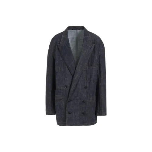 Yohji Yamamoto Индиго Женские Куртки