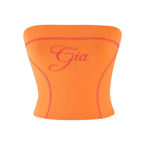 I.AM.GIA BLARE BOOB TUBE Без бретелей Топ Женские Оранжевый