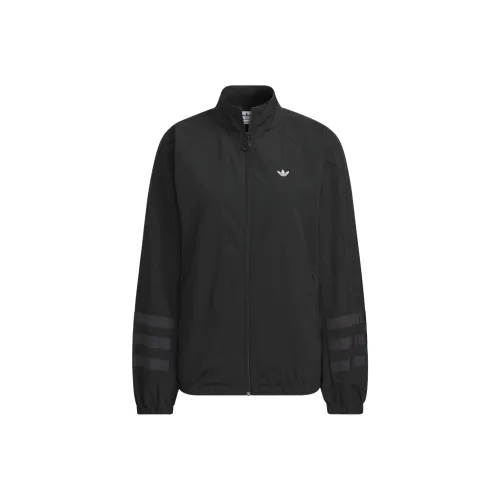 Adidas Originals RUCHED TRACK TOP TRACK TOP Куртки Пальто Женские Черный Белый