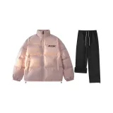 Комплект одежды (Розовый топ + Черные штаны с флисовой подкладкой)