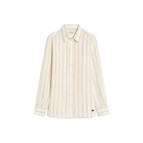WEEKEND MaxMara Lari Коллекция Linen Canvas Shirt Women's Yellow