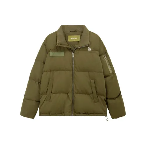 NO ONE ELSE Пуховик Унисекс Горчично-зеленый