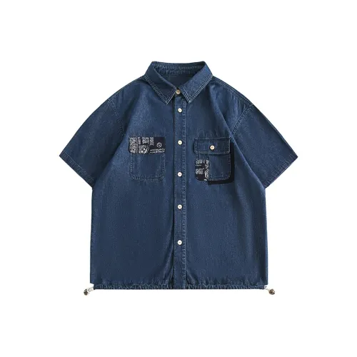 YPUT Темно-синяя унисекс рубашка