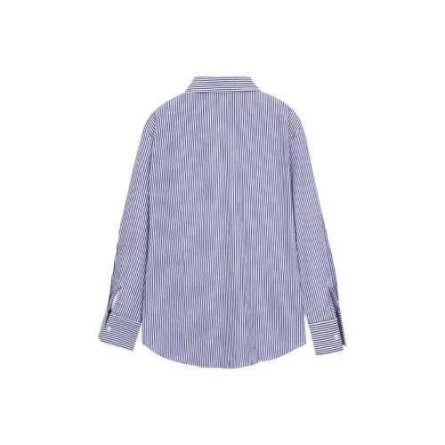 Lucybaily Рубашка Женская Синие Белые Полоски