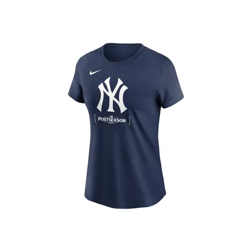 Nike X MLB Collaboration New York Yankees Стандартная футболка женская морской синий