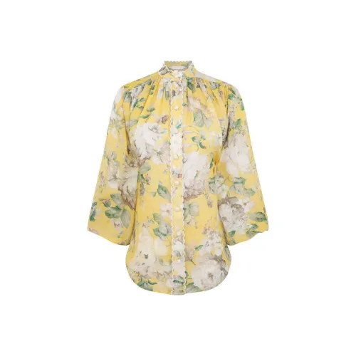 Zimmermann SS25 Рубашка Женская Желтая