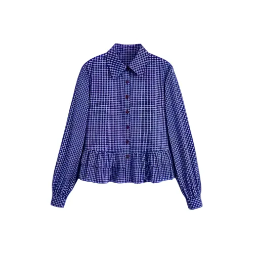 PLAY BUSH Синие Женские Рубашки