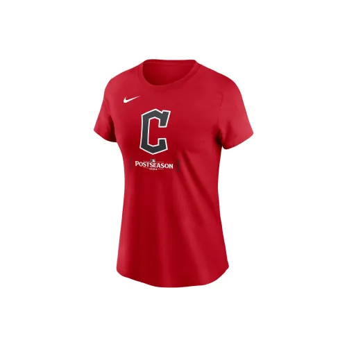 Nike X MLB Collaboration Cleveland Guardians Стандартная футболка женская красная