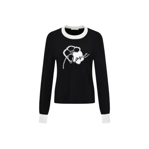 RARE FW24 Кашемир Свитер Женские Черный Белый