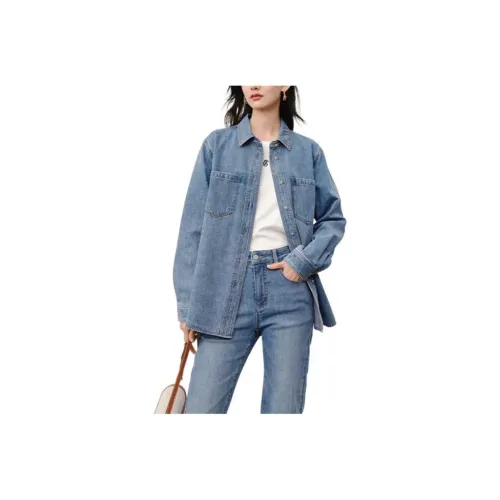 BIFH Джинсовый синий Женские Рубашки