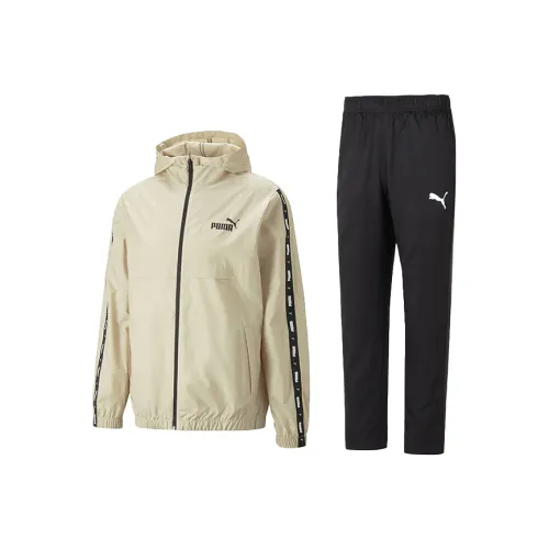 PUMA Комплект Хаки Куртка + Черные Штаны Мужские Повседневная Спортивная Одежда