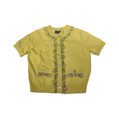 CHANEL Кашемир Свитер Женские Желтый