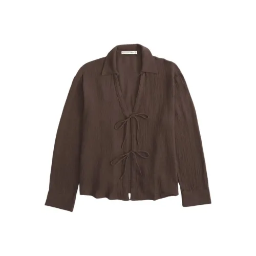 Abercrombie＆Fitch Рубашка Женская Темно-Коричневая